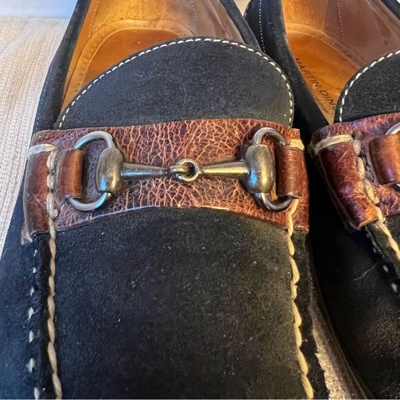 MARTIN DINGMAN BILL SAFARI KUDU Black SUEDE HORSE BIT LOAFERS Women’s Sz 8.5M - Picture 14 of 16
